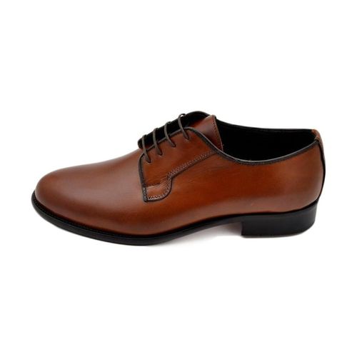 Classiche basse Scarpe uomo stringate vera pelle cuoio spazzolata a mano fondo - Malu Shoes - Modalova