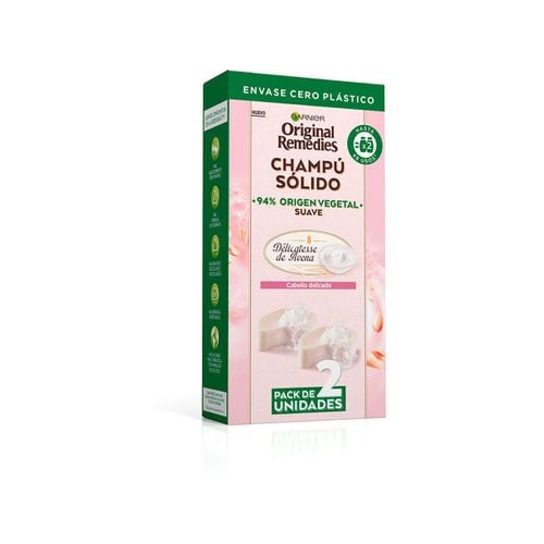 Shampoo Original Remedies Champú Sólido Suave De Avena 2 X 60 Gr - Garnier - Modalova