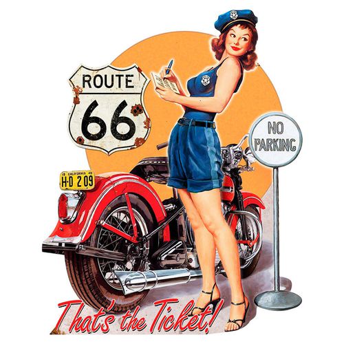 Poster Route 66 Ornament A Parete - Signes Grimalt - Modalova
