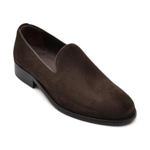 Scarpe Mocassino uomo slip on classico in vera pelle camoscio - Malu Shoes - Modalova