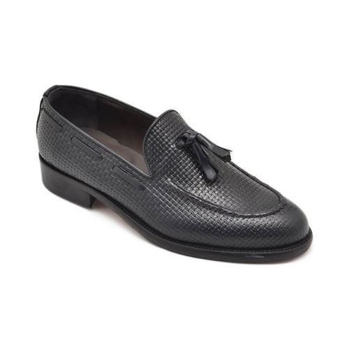 Scarpe Scarpe mocassino nappine uomo elegante vera pelle trama a q - Malu Shoes - Modalova