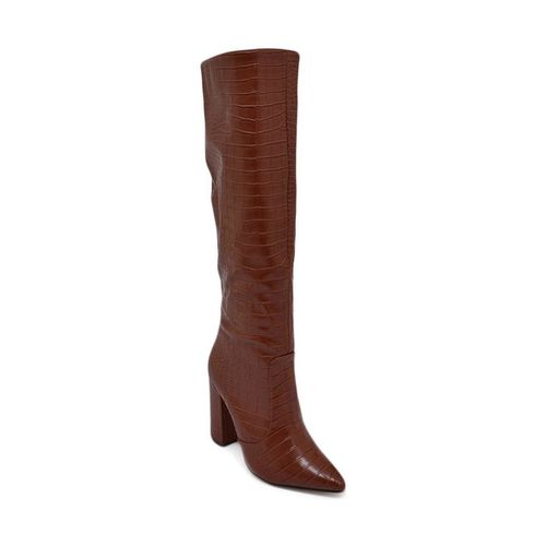 Stivali Stivali donna cuoio a punta tacco doppio 10 cm lucido altezza g - Malu Shoes - Modalova