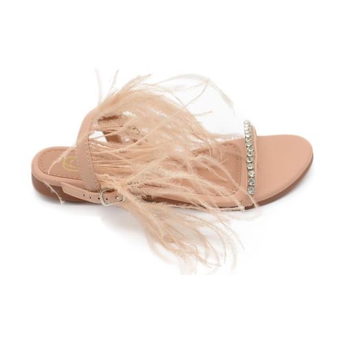 Sandali Pantofoline allacciata alla caviglia donna piume peluche con ap - Malu Shoes - Modalova