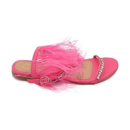 Sandali Pantofoline allacciata alla caviglia donna piume peluche con ap - Malu Shoes - Modalova