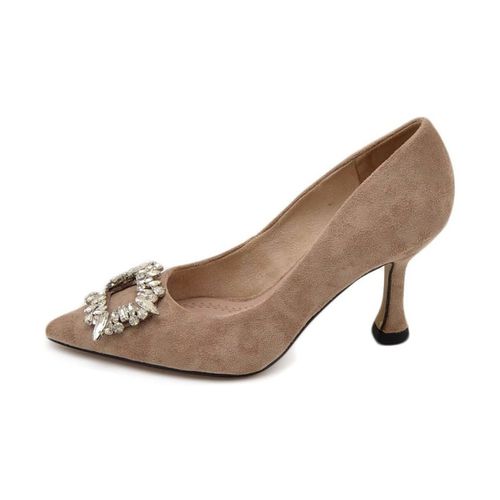 Scarpe Scarpa decollete' donna in camoscio con accessorio spilla - Malu Shoes - Modalova