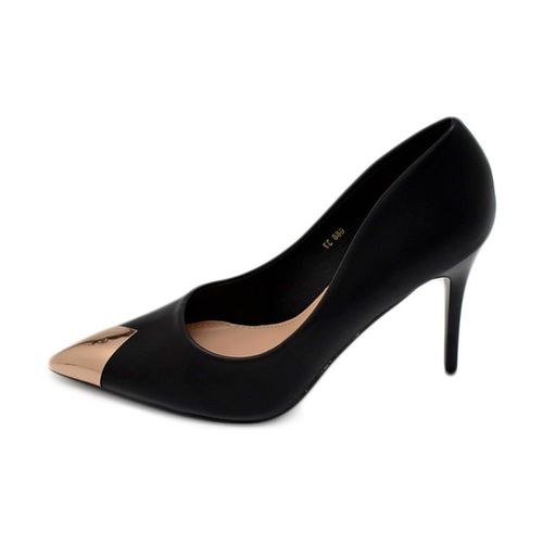 Scarpe Decolette' donna pelle matte con punta oro tacco 12 cm spi - Malu Shoes - Modalova