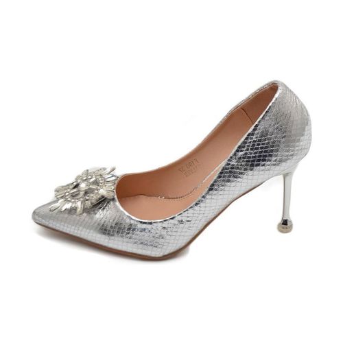 Scarpe Decolette' scarpa donna in laminato lucido cocco argento gioiel - Malu Shoes - Modalova