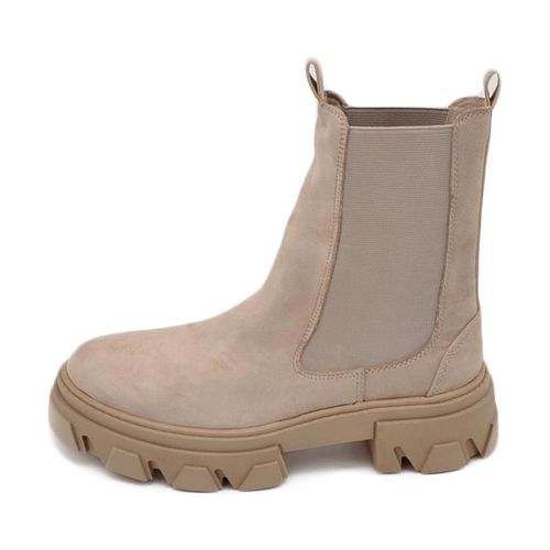 Stivaletti Stivaletti donna chelsea boots combat scamosciato chiaro - Corina - Modalova