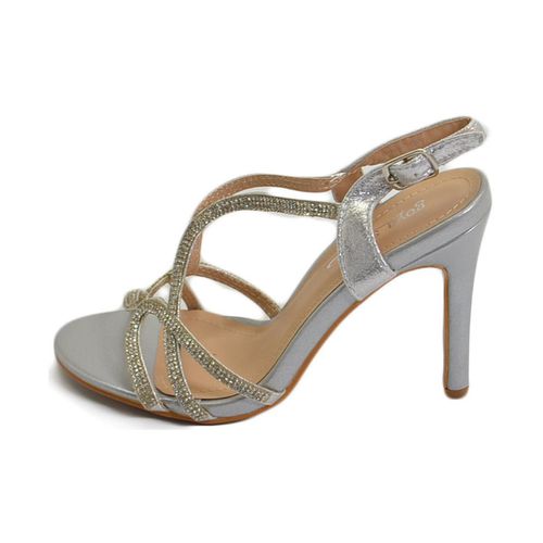 Sandali Sandalo donna gioiello argento intrecciato tacco a spillo 10 st - Malu Shoes - Modalova