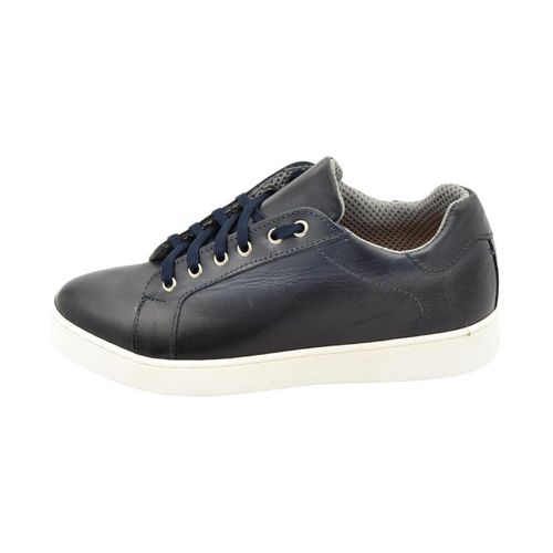 Sneakers Scarpe sneakers basse uomo in vera pelle fondo gomma run ex - Malu Shoes - Modalova