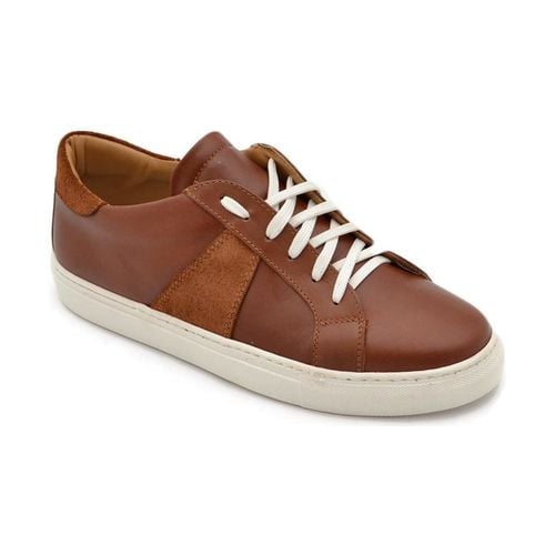 Sneakers Scarpe sneakers basse uomo cuoio in vera pelle fondo gomma run - Malu Shoes - Modalova