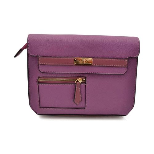 Borsette Pochette donna rettangolare in ecopelle con zip irregolar - Malu Shoes - Modalova