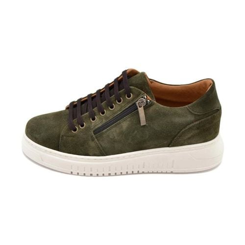 Sneakers Sneakers uomo bassa vera pelle scamosciata con zip fondo - Malu Shoes - Modalova