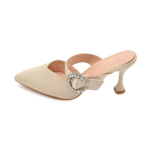 Scarpe Decollete' donna tacco sottile 8 comfort in raso open to - Malu Shoes - Modalova