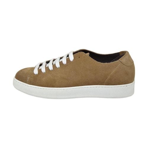 Sneakers Sneakers bassa uomo in vera pelle scamosciata lacci gomma - Malu Shoes - Modalova