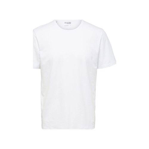 T-shirt & Polo Noos Pan Linen T-Shirt - Bright White - Selected - Modalova