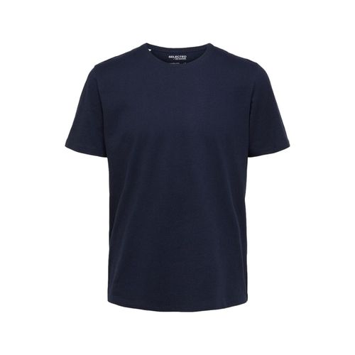 T-shirt & Polo Noos Pan Linen T-Shirt - Navy Blazer - Selected - Modalova