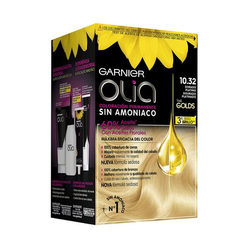 Tinta Olia Permanent Hair Color - 10.32 Platine Gold - Garnier - Modalova