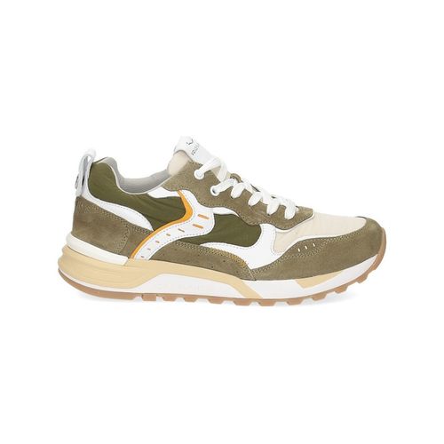 Sneakers Bholt suede nylon calf army beige white - Voile blanche - Modalova