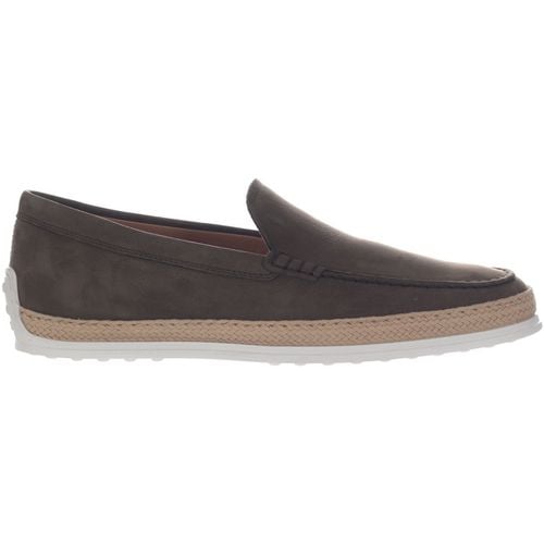 Scarpe Slip on in nabuk con gommini e rafia - Tod's - Modalova