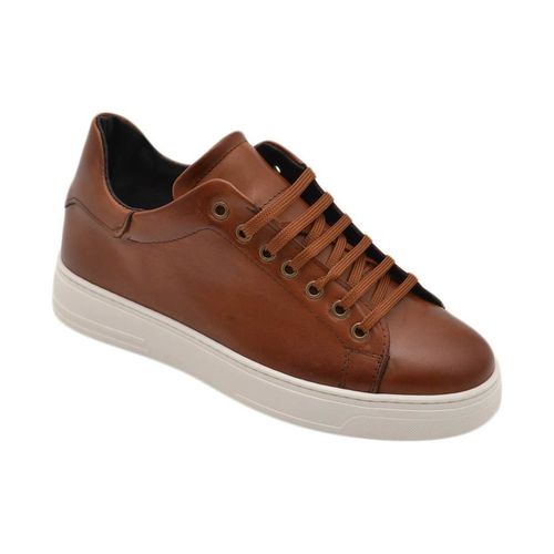 Sneakers Scarpa sneakers bassa uomo basic vera pelle liscia cuoio linea - Malu Shoes - Modalova