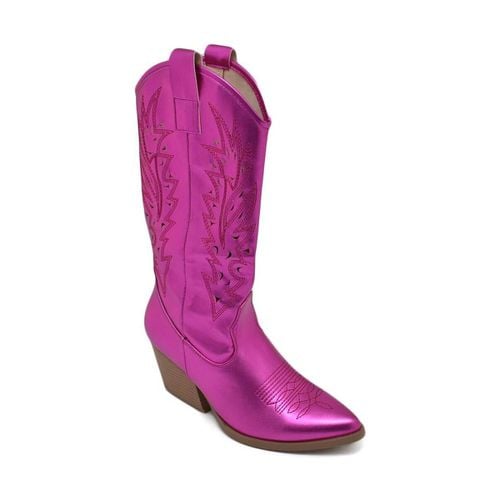 Stivali Stivali donna camperos texani stile western forati estivi fucsi - Malu Shoes - Modalova