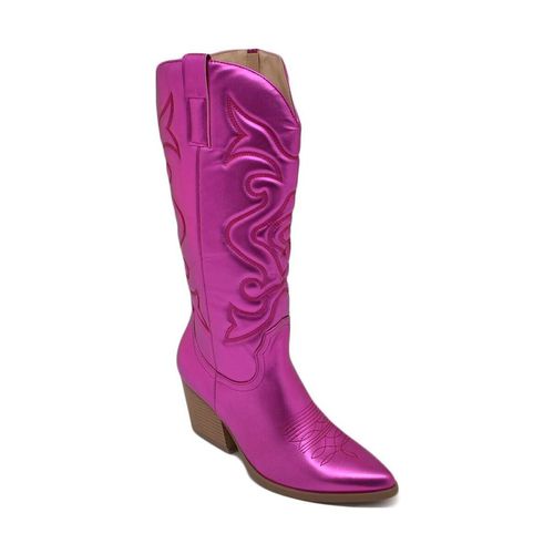 Stivali Stivali donna camperos texani stile western dettagli laser fucs - Malu Shoes - Modalova