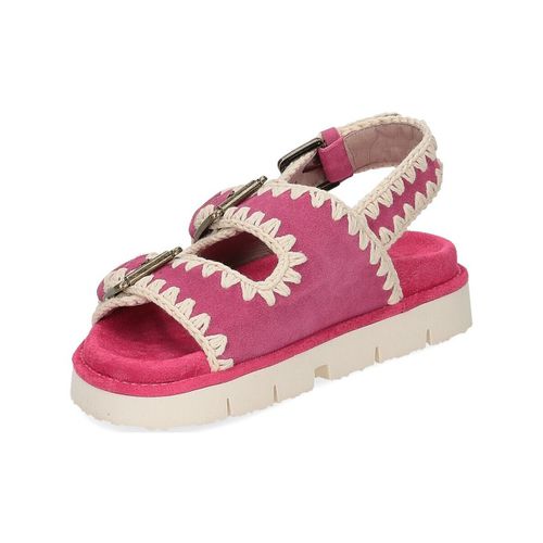 Sandali New Bio 02 with buckles suede floral fuxia - Mou - Modalova