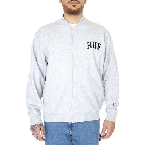 Felpa Athletic Cardigan Heather Grey - Huf - Modalova