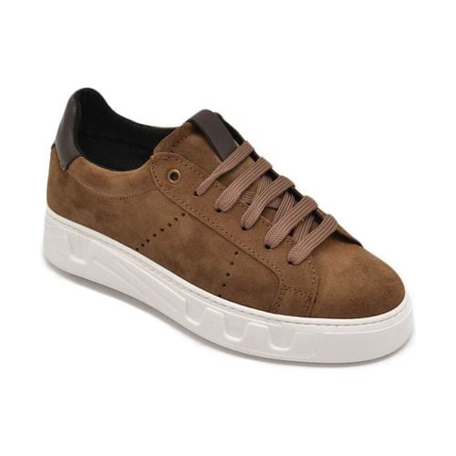 Sneakers Scarpa sneakers bassa uomo basic vera pelle scamosciata tortora - Malu Shoes - Modalova