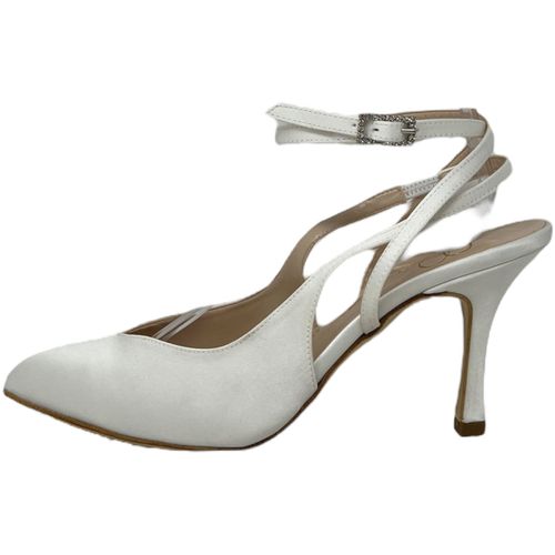 Sandali slingback sposa raso panna tacco tango - Danira - Modalova