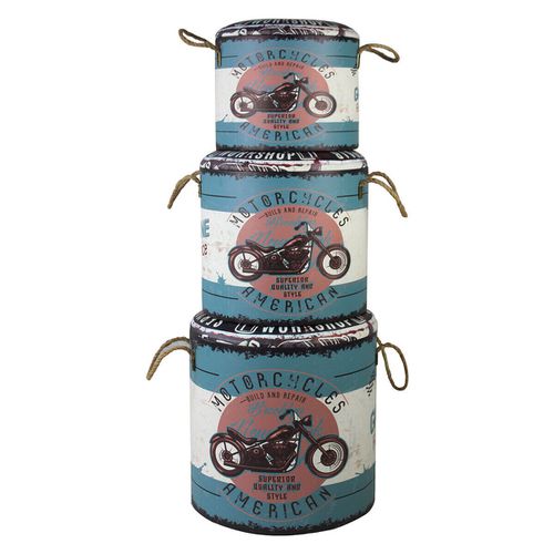 Bauli, scatole di immagazzinaggio Bares Vintage 3U Motorcycle - Signes Grimalt - Modalova