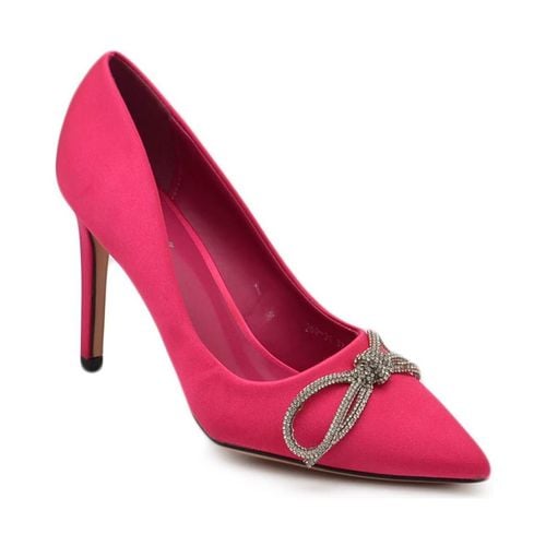 Scarpe Decolette' donna in tessuto raso fucsia con punta tacco sottile - Malu Shoes - Modalova