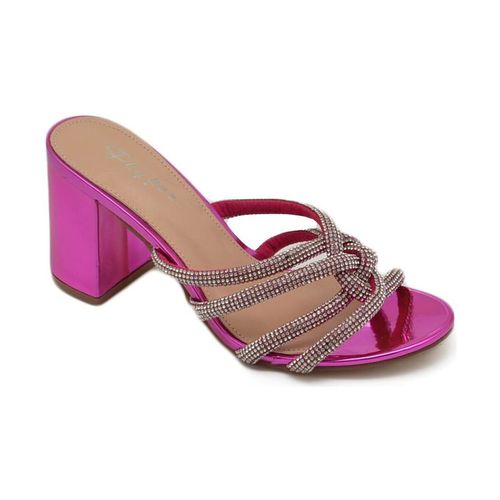 Sandali Sandalo donna in vernice fucsia gioiello argento sabot mule ape - Malu Shoes - Modalova