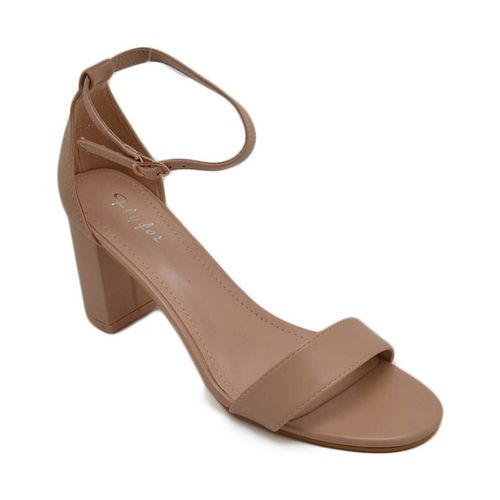 Sandali Sandalo alto donna nude con tacco doppio 6 cm cinturino a - Malu Shoes - Modalova