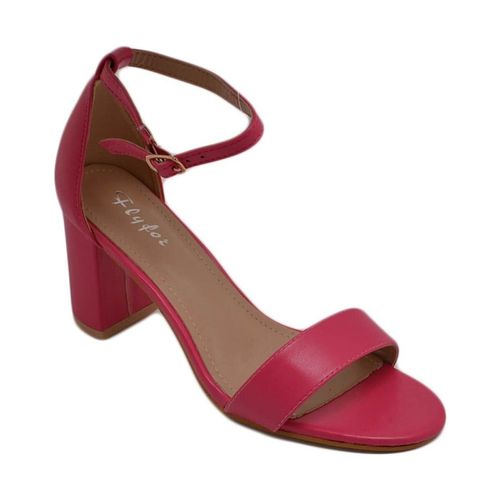 Sandali Sandalo alto donna fucsia con tacco doppio 6 cm cinturino alla - Malu Shoes - Modalova