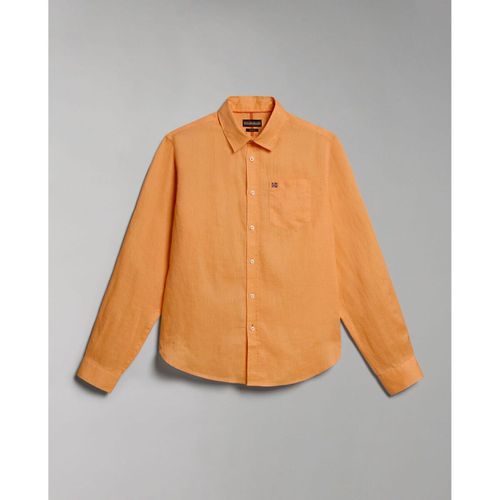 Camicia a maniche lunghe G-CRETON NP0A4H1C-A57 ORANGE MOCK - Napapijri - Modalova