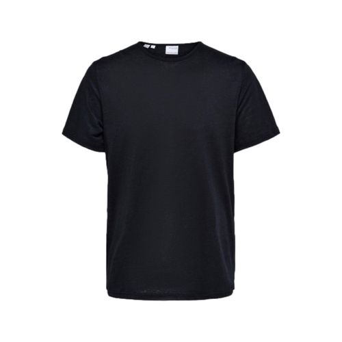 T-shirt & Polo T-Shirt Bet Linen - Black - Selected - Modalova