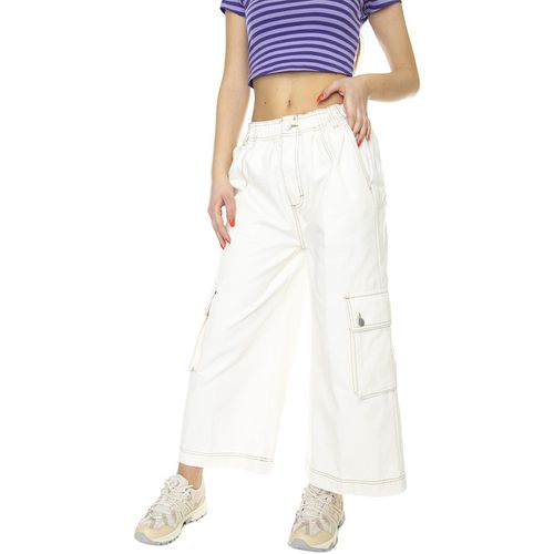 Pantaloni Hazel II Cropped Wide Pant Unbleached - Obey - Modalova