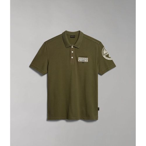 T-shirt & Polo E-AMUNDSEN NP0A4H6A-GAE1 GREEN LICHEN - Napapijri - Modalova