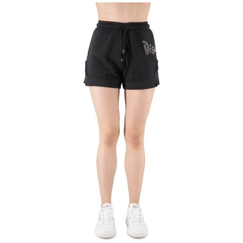 Pantaloni Shorts In Felpa Con Logo Laterale - Disclaimer - Modalova