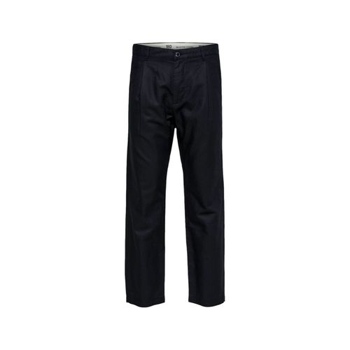 Pantaloni Relaxed Jones Linen - Black - Selected - Modalova