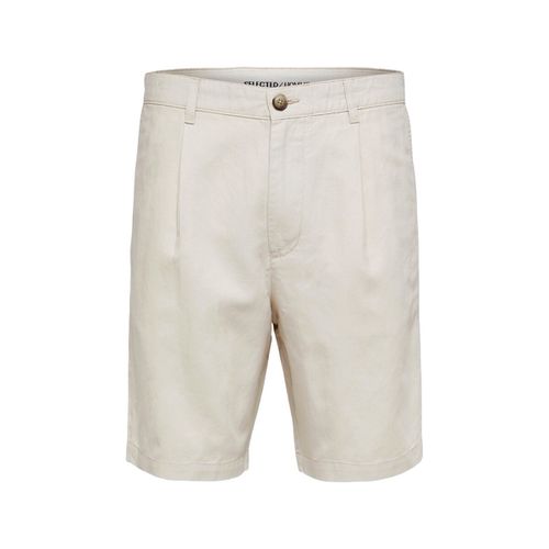 Pantaloni corti Comfort-Jones Linen - Oatmeal - Selected - Modalova