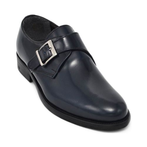 Classiche basse Scarpe uomo con fibbia eleganti vera pelle abrasivato suola - Malu Shoes - Modalova