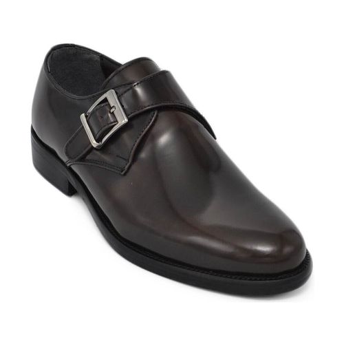 Classiche basse Scarpe uomo con fibbia eleganti vera pelle abrasivato s - Malu Shoes - Modalova