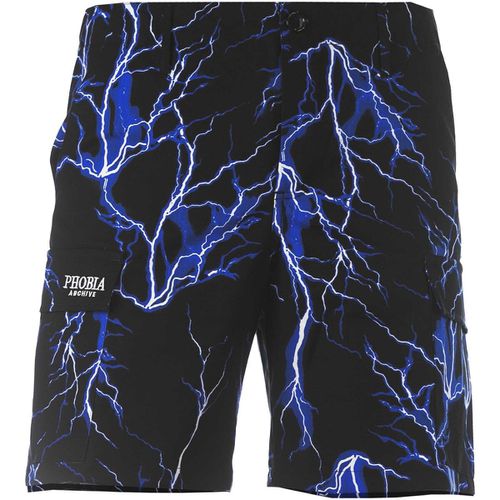 Pantaloni corti Cargo Shorts With Blue All Over Lightning - Phobia - Modalova