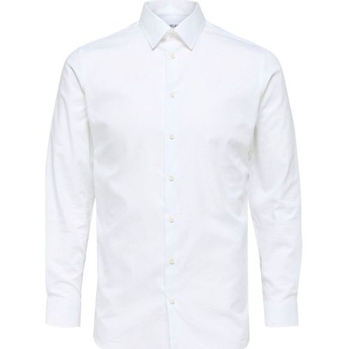 Camicia a maniche lunghe 16080200 METHAN-BRIGHT WHITE - Selected - Modalova