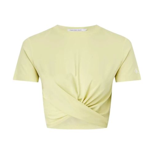 T-shirt Twisted cropped - Calvin Klein Jeans - Modalova