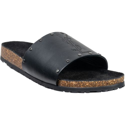 Sandali sandali bassi slip-on da donna in pelle nera c - Saint Laurent - Modalova