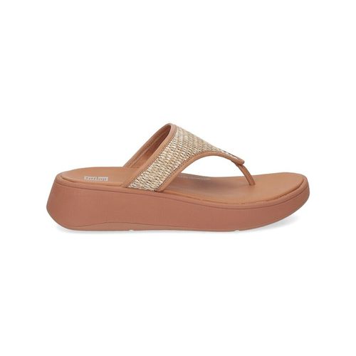 Ciabatte F-MODE woven raffia flatform Toe post sandals latte tan - Fitflop - Modalova